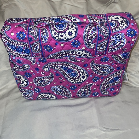 NWT Vera Bradley Brief Case Pink, Blue, and White - Picture 5 of 7